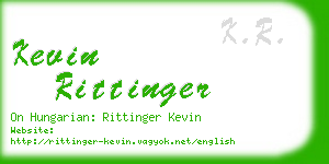 kevin rittinger business card